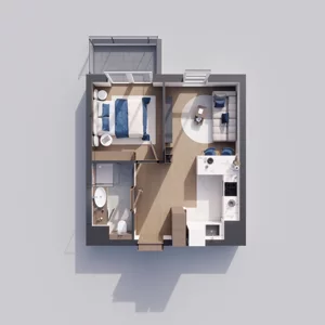 1 pokój, mieszkanie 33,90 m², piętro 2, oferta nr A2.2.114, ATAL Floriana, Szczecin, Śródmieście, Łasztownia, św. Floriana