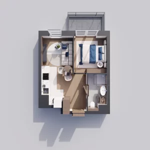 1 pokój, mieszkanie 31,70 m², piętro 4, oferta nr A2.4.127, ATAL Floriana, Szczecin, Śródmieście, Łasztownia, św. Floriana