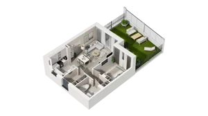 2 pokoje, apartament 49,68 m², parter, oferta nr 14B.1, Przystań Sobieszewo, Gdańsk, Wyspa Sobieszewska, ul. Narcyzowa