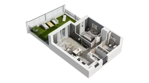 2 pokoje, apartament 49,68 m², parter, oferta nr 14B.1, Przystań Sobieszewo, Gdańsk, Wyspa Sobieszewska, ul. Narcyzowa