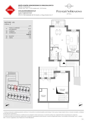 2 pokoje, apartament 74,20 m², piętro 1, oferta nr 16D.2, Przystań Sobieszewo, Gdańsk, Wyspa Sobieszewska, ul. Narcyzowa