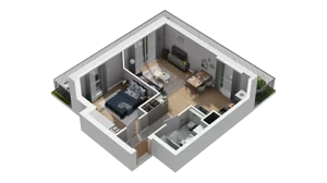 2 pokoje, mieszkanie 39,94 m², piętro 1, oferta nr A6.1.62, ATAL Ruczaj, Kraków, Łagiewniki-Borek Fałęcki, Borek Fałęcki, ul. Obozowa