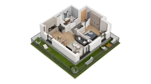 2 pokoje, mieszkanie 39,94 m², piętro 1, oferta nr A6.1.62, ATAL Ruczaj, Kraków, Łagiewniki-Borek Fałęcki, Borek Fałęcki, ul. Obozowa