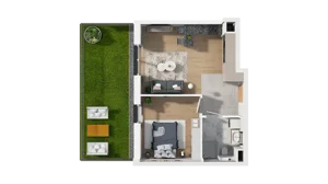 2 pokoje, mieszkanie 41,71 m², piętro 2, oferta nr A4.2.14, ATAL Ruczaj, Kraków, Łagiewniki-Borek Fałęcki, Borek Fałęcki, ul. Obozowa