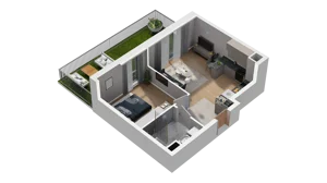 2 pokoje, mieszkanie 41,71 m², piętro 2, oferta nr A4.2.14, ATAL Ruczaj, Kraków, Łagiewniki-Borek Fałęcki, Borek Fałęcki, ul. Obozowa