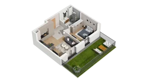 2 pokoje, mieszkanie 41,71 m², piętro 2, oferta nr A4.2.14, ATAL Ruczaj, Kraków, Łagiewniki-Borek Fałęcki, Borek Fałęcki, ul. Obozowa