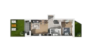 2 pokoje, mieszkanie 50,37 m², parter, oferta nr A4.0.01, ATAL Ruczaj, Kraków, Łagiewniki-Borek Fałęcki, Borek Fałęcki, ul. Obozowa