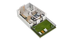 2 pokoje, mieszkanie 39,94 m², piętro 1, oferta nr A6.1.62, ATAL Ruczaj, Kraków, Łagiewniki-Borek Fałęcki, Borek Fałęcki, ul. Obozowa