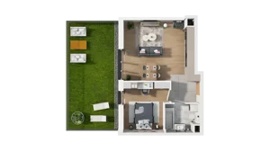 2 pokoje, mieszkanie 46,05 m², parter, oferta nr A6.0.59, ATAL Ruczaj, Kraków, Łagiewniki-Borek Fałęcki, Borek Fałęcki, ul. Obozowa