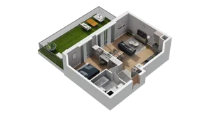 2 pokoje, mieszkanie 46,05 m², parter, oferta nr A6.0.59, ATAL Ruczaj, Kraków, Łagiewniki-Borek Fałęcki, Borek Fałęcki, ul. Obozowa