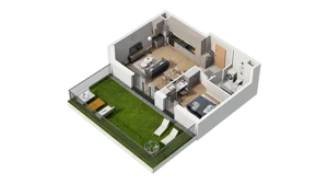 2 pokoje, mieszkanie 46,05 m², parter, oferta nr A6.0.59, ATAL Ruczaj, Kraków, Łagiewniki-Borek Fałęcki, Borek Fałęcki, ul. Obozowa