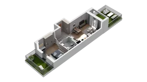 2 pokoje, mieszkanie 46,55 m², piętro 1, oferta nr A6.1.63, ATAL Ruczaj, Kraków, Łagiewniki-Borek Fałęcki, Borek Fałęcki, ul. Obozowa