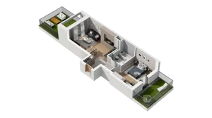 2 pokoje, mieszkanie 46,55 m², piętro 1, oferta nr A6.1.63, ATAL Ruczaj, Kraków, Łagiewniki-Borek Fałęcki, Borek Fałęcki, ul. Obozowa