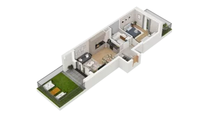 2 pokoje, mieszkanie 46,55 m², piętro 1, oferta nr A6.1.63, ATAL Ruczaj, Kraków, Łagiewniki-Borek Fałęcki, Borek Fałęcki, ul. Obozowa