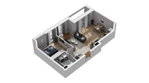 2 pokoje, mieszkanie 50,49 m², piętro 1, oferta nr A4.1.07, ATAL Ruczaj, Kraków, Łagiewniki-Borek Fałęcki, Borek Fałęcki, ul. Obozowa