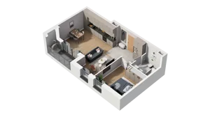 2 pokoje, mieszkanie 50,49 m², piętro 1, oferta nr A4.1.07, ATAL Ruczaj, Kraków, Łagiewniki-Borek Fałęcki, Borek Fałęcki, ul. Obozowa