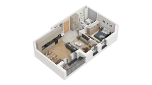 2 pokoje, mieszkanie 50,49 m², piętro 1, oferta nr A4.1.07, ATAL Ruczaj, Kraków, Łagiewniki-Borek Fałęcki, Borek Fałęcki, ul. Obozowa