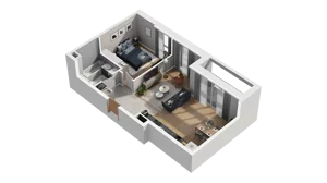 2 pokoje, mieszkanie 50,49 m², piętro 1, oferta nr A4.1.07, ATAL Ruczaj, Kraków, Łagiewniki-Borek Fałęcki, Borek Fałęcki, ul. Obozowa