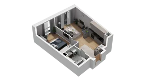 2 pokoje, mieszkanie 41,71 m², piętro 2, oferta nr A4.2.14, ATAL Ruczaj, Kraków, Łagiewniki-Borek Fałęcki, Borek Fałęcki, ul. Obozowa