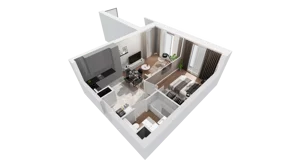 2 pokoje, mieszkanie 41,10 m², piętro 16, oferta nr C-16-179C, ATAL Olimpijska, Katowice, Bogucice, ul. Olimpijska / al. Korfantego