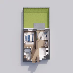 2 pokoje, mieszkanie 40,40 m², piętro 1, oferta nr A1.1.02, ATAL Floriana, Szczecin, Śródmieście, Łasztownia, św. Floriana