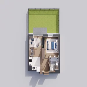 2 pokoje, mieszkanie 37,20 m², piętro 1, oferta nr A1.1.09, ATAL Floriana, Szczecin, Śródmieście, Łasztownia, św. Floriana