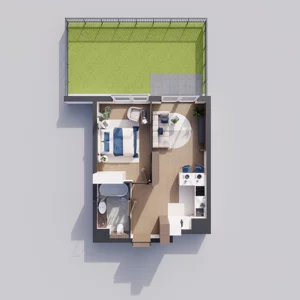 2 pokoje, mieszkanie 40,40 m², piętro 1, oferta nr A1.1.02, ATAL Floriana, Szczecin, Śródmieście, Łasztownia, św. Floriana