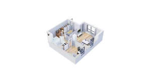 3 pokoje, mieszkanie 56,07 m², piętro 12, oferta nr 2.A95, Niebieski Bursztyn II, Reda, ul. Bosmańska