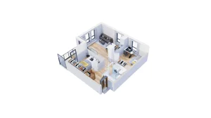 3 pokoje, mieszkanie 56,07 m², piętro 12, oferta nr 2.A95, Niebieski Bursztyn II, Reda, ul. Bosmańska