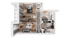 3 pokoje, mieszkanie 71,39 m², piętro 2, oferta nr 5.02.D10, Ogrody Andersa, Gliwice, Wojska Polskiego, ul. Leopolda Okulickiego