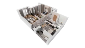 3 pokoje, mieszkanie 71,39 m², piętro 2, oferta nr 5.02.D10, Ogrody Andersa, Gliwice, Wojska Polskiego, ul. Leopolda Okulickiego