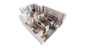 3 pokoje, mieszkanie 71,39 m², piętro 2, oferta nr 5.02.D10, Ogrody Andersa, Gliwice, Wojska Polskiego, ul. Leopolda Okulickiego