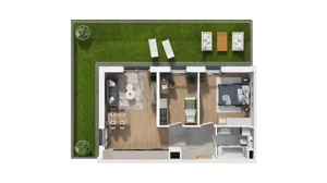 3 pokoje, mieszkanie 54,10 m², piętro 1, oferta nr A1.1.06, ATAL Ruczaj, Kraków, Łagiewniki-Borek Fałęcki, Borek Fałęcki, ul. Obozowa