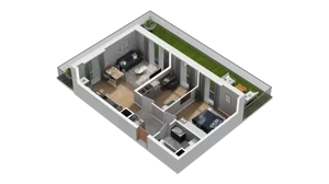 3 pokoje, mieszkanie 54,10 m², piętro 1, oferta nr A1.1.06, ATAL Ruczaj, Kraków, Łagiewniki-Borek Fałęcki, Borek Fałęcki, ul. Obozowa