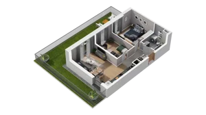 3 pokoje, mieszkanie 54,10 m², piętro 1, oferta nr A1.1.06, ATAL Ruczaj, Kraków, Łagiewniki-Borek Fałęcki, Borek Fałęcki, ul. Obozowa