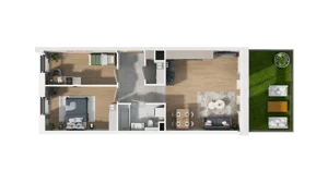 3 pokoje, mieszkanie 63,56 m², piętro 1, oferta nr A1.1.08, ATAL Ruczaj, Kraków, Łagiewniki-Borek Fałęcki, Borek Fałęcki, ul. Obozowa