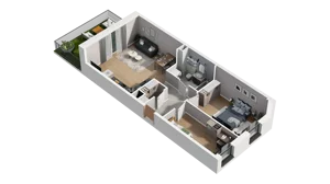 3 pokoje, mieszkanie 63,56 m², piętro 1, oferta nr A1.1.08, ATAL Ruczaj, Kraków, Łagiewniki-Borek Fałęcki, Borek Fałęcki, ul. Obozowa