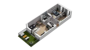 3 pokoje, mieszkanie 63,56 m², piętro 1, oferta nr A1.1.08, ATAL Ruczaj, Kraków, Łagiewniki-Borek Fałęcki, Borek Fałęcki, ul. Obozowa