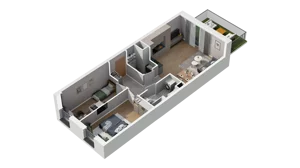 3 pokoje, mieszkanie 58,36 m², piętro 1, oferta nr A2.1.34, ATAL Ruczaj, Kraków, Łagiewniki-Borek Fałęcki, Borek Fałęcki, ul. Obozowa