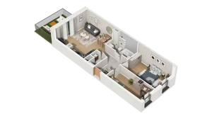 3 pokoje, mieszkanie 58,36 m², piętro 1, oferta nr A2.1.34, ATAL Ruczaj, Kraków, Łagiewniki-Borek Fałęcki, Borek Fałęcki, ul. Obozowa