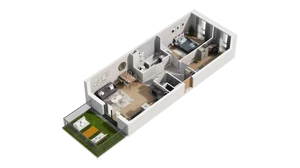 3 pokoje, mieszkanie 58,36 m², piętro 1, oferta nr A2.1.34, ATAL Ruczaj, Kraków, Łagiewniki-Borek Fałęcki, Borek Fałęcki, ul. Obozowa