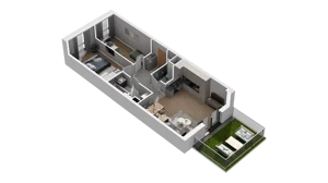 3 pokoje, mieszkanie 58,36 m², piętro 1, oferta nr A2.1.34, ATAL Ruczaj, Kraków, Łagiewniki-Borek Fałęcki, Borek Fałęcki, ul. Obozowa