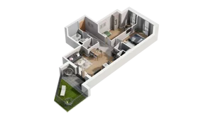 3 pokoje, mieszkanie 63,02 m², parter, oferta nr A3.0.50, ATAL Ruczaj, Kraków, Łagiewniki-Borek Fałęcki, Borek Fałęcki, ul. Obozowa