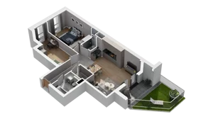 3 pokoje, mieszkanie 63,02 m², parter, oferta nr A3.0.50, ATAL Ruczaj, Kraków, Łagiewniki-Borek Fałęcki, Borek Fałęcki, ul. Obozowa