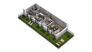 3 pokoje, mieszkanie 70,43 m², parter, oferta nr A3.0.52, ATAL Ruczaj, Kraków, Łagiewniki-Borek Fałęcki, Borek Fałęcki, ul. Obozowa