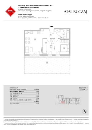 3 pokoje, mieszkanie 54,10 m², piętro 1, oferta nr A1.1.06, ATAL Ruczaj, Kraków, Łagiewniki-Borek Fałęcki, Borek Fałęcki, ul. Obozowa