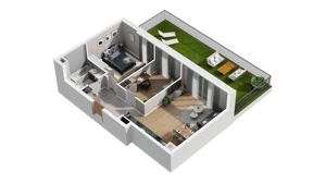 3 pokoje, mieszkanie 54,10 m², piętro 1, oferta nr A1.1.06, ATAL Ruczaj, Kraków, Łagiewniki-Borek Fałęcki, Borek Fałęcki, ul. Obozowa