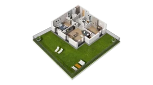 3 pokoje, mieszkanie 60,23 m², piętro 1, oferta nr A4.1.08, ATAL Ruczaj, Kraków, Łagiewniki-Borek Fałęcki, Borek Fałęcki, ul. Obozowa