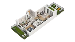 3 pokoje, mieszkanie 58,36 m², piętro 2, oferta nr A2.2.37, ATAL Ruczaj, Kraków, Łagiewniki-Borek Fałęcki, Borek Fałęcki, ul. Obozowa