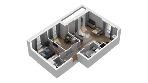 3 pokoje, mieszkanie 51,85 m², piętro 1, oferta nr A1.1.05, ATAL Ruczaj, Kraków, Łagiewniki-Borek Fałęcki, Borek Fałęcki, ul. Obozowa